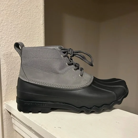 Men’s Sperry  Brewster Waterproof Low Duck Boot Grey Black size 8 - Picture 4 of 9